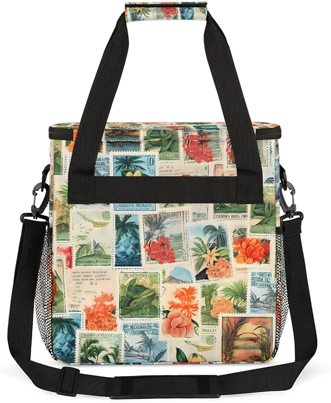 Tropical Beach Theme Coffee Maker Carring Bag, Large Insulated Storage - Image 5