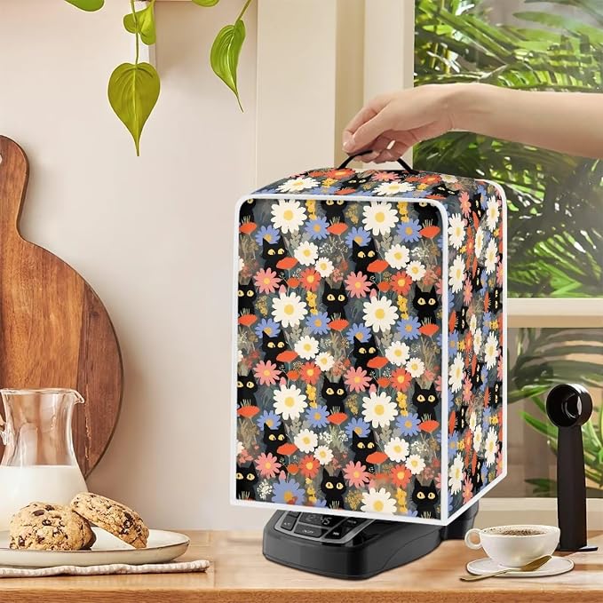 Cat Daisy Dust Cover for Coffee Maker Expresso Coffee Machine Washable Brewing - Image 4