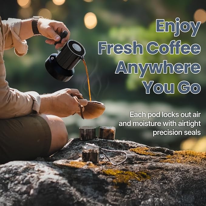 ANKOMN QuarterSeal X7 Airtight Modular Coffee Canister – Single Dose Coffee - Image 2