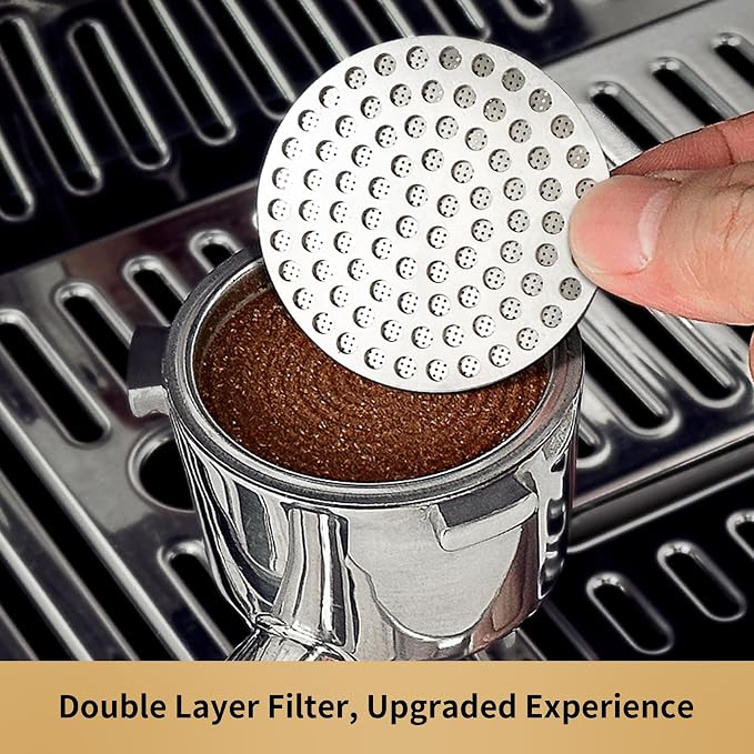 51-58Espresso Dosing Funnel and Puck Screen Set, Aluminum Portafilter Funnel - Image 5