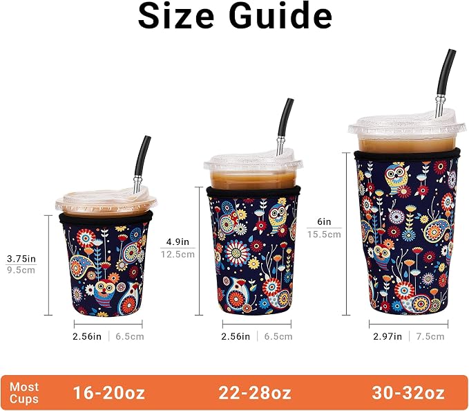 Iced Coffee Sleeve Reusable Large 30-32oz - Image 2