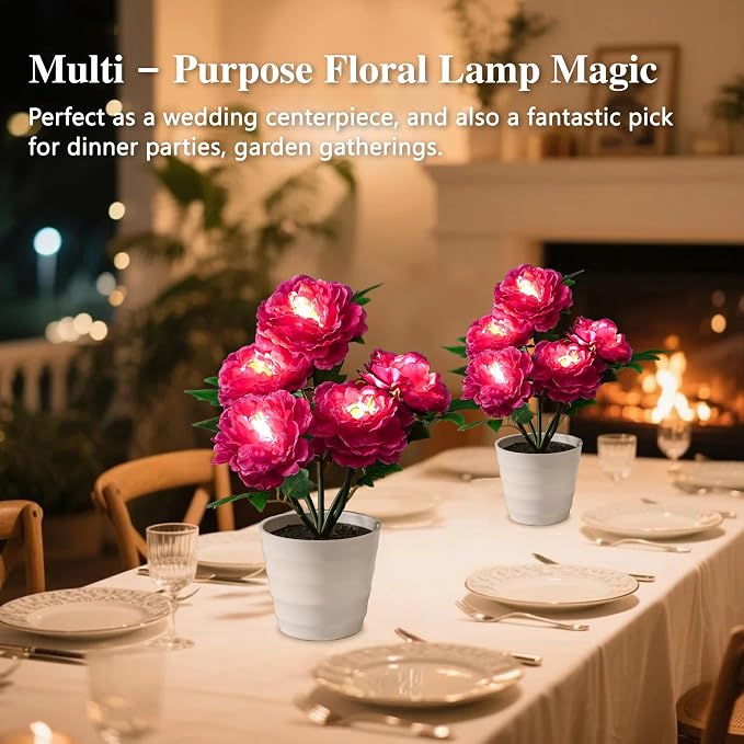 Peony Artificial Flower Lamp, Decorative Night Light - Image 5