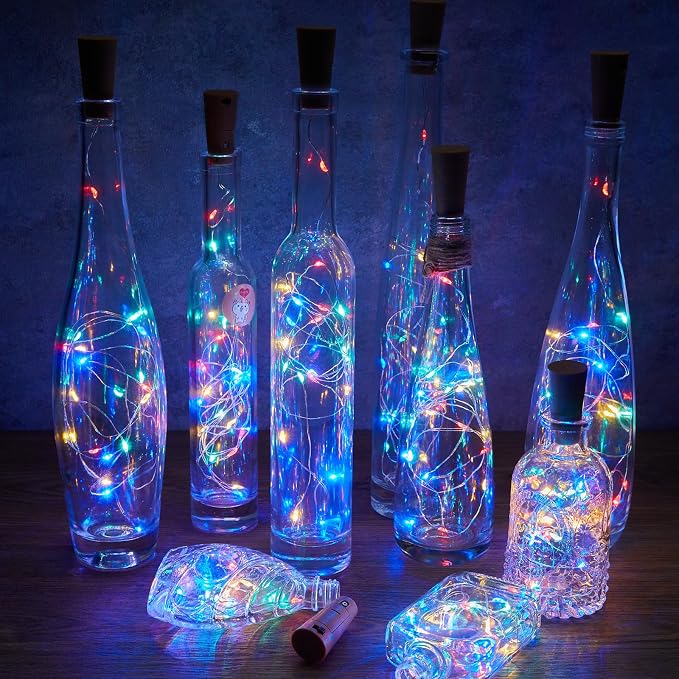 Wine Bottle Lights with Cork, Twinkle Lights 10 Pack 20 LED Waterproof Battery - Image 7