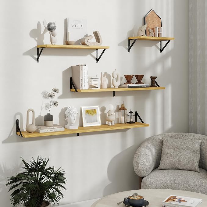 Floating Shelves 8 Inch Deep, 16W x 8D Wall Shelf Set of 2, 35 lbs Heavy Duty - Image 8