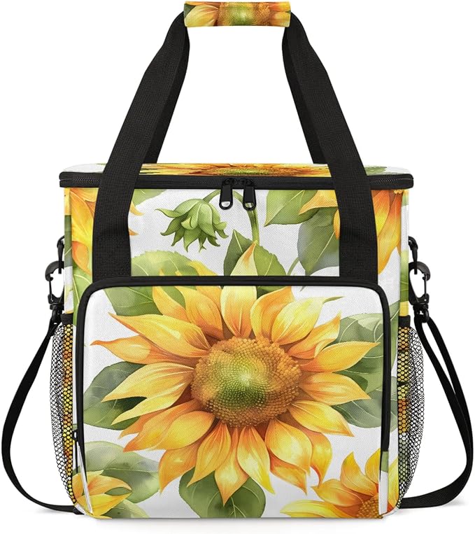 Yellow Sunflower Summer Floral Coffee Maker Carring Bag, Large Insulated by Home