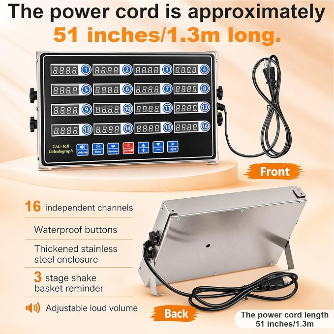 Relaxweex 1 Pack Digital Kitchen Timer, Commercial Cooking Timer - Image 2