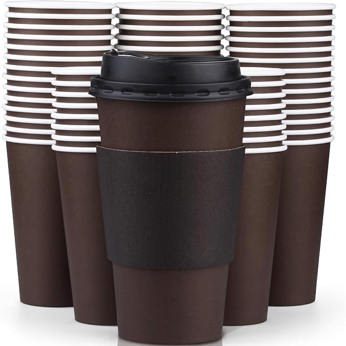 Promora 16 oz Brown Disposable Coffee Cups by Promora