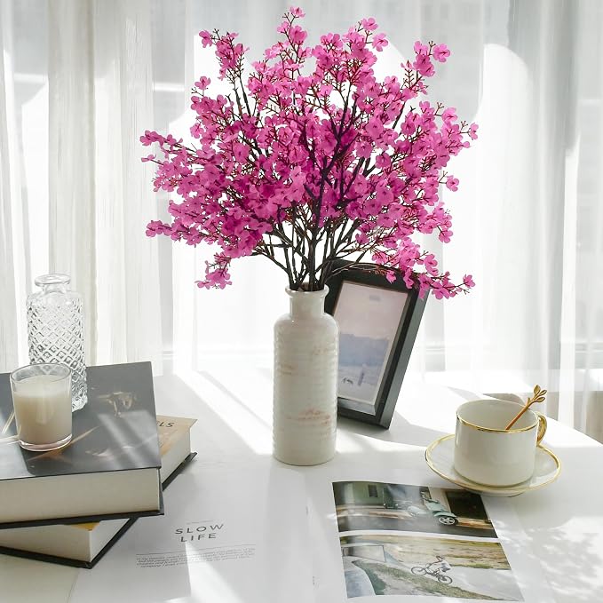 Mandy's 6 Bundles Artificial Lavender Baby’s Breath Flowers | 18.5 Inch Silk - Image 6
