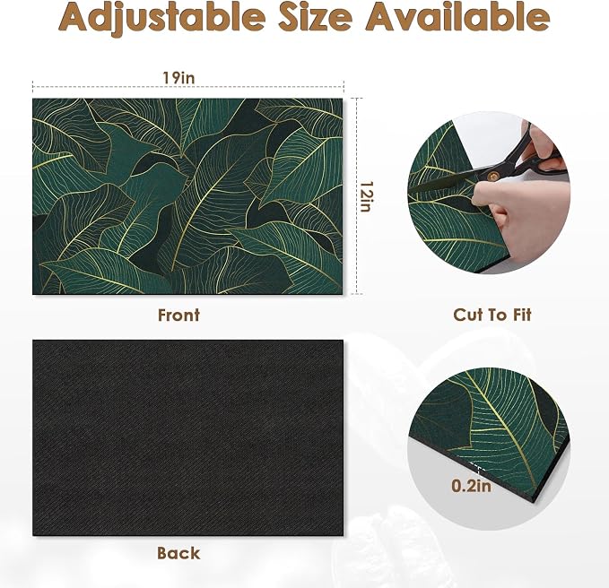 Arttown Coffee Mat for Countertop, Coffee Maker Espresso Machine Rubber Backed - Image 4