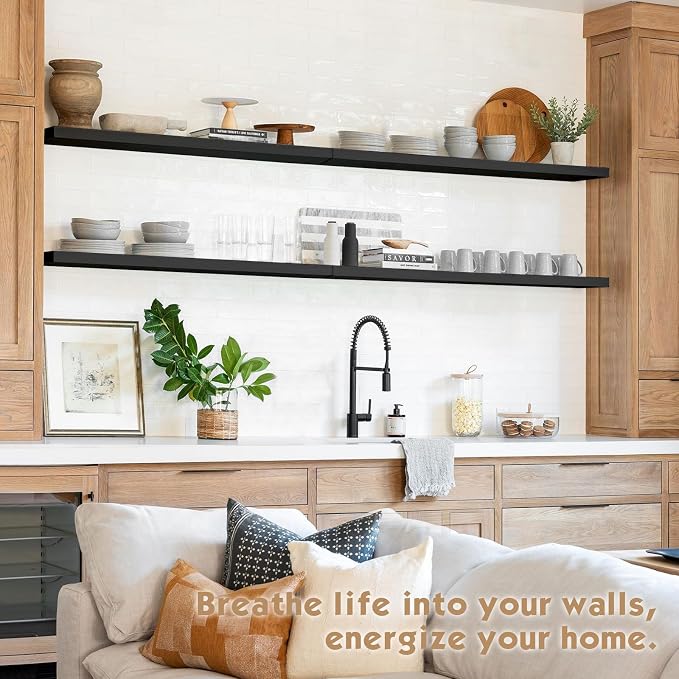 Forbena Large Floating Shelves for Wall 36 Inches Long 8 Inch Deep, Heavy Duty - Image 7