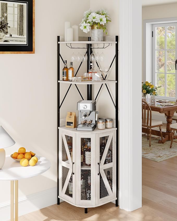 Garvee 72in Corner Wine Cabinet - Image 4