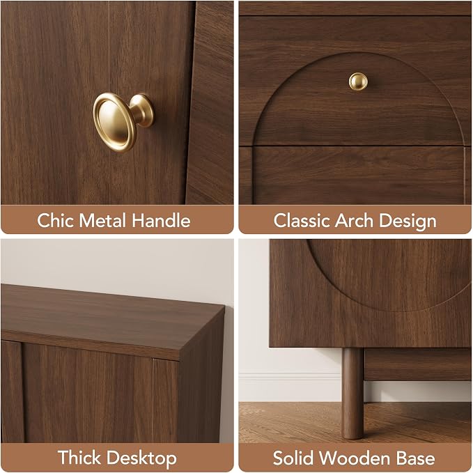 Buffet Cabinet with Drawers, Modern Coffee Bar Station Kitchen Table - Image 5