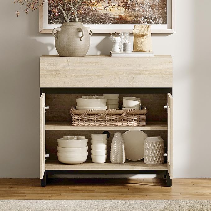 WAMPAT Sideboard Buffet Cabinets, Modern Credenza Sideboard - Image 7