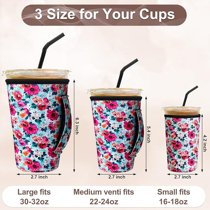 Hoolerry 30 Pcs Reusable Iced Coffee Sleeve - Image 2