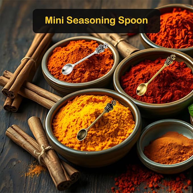 12-Pack Mini Spoons Metal Tiny Shovels 2.19-Inch Small Medicine Spoon - Image 4