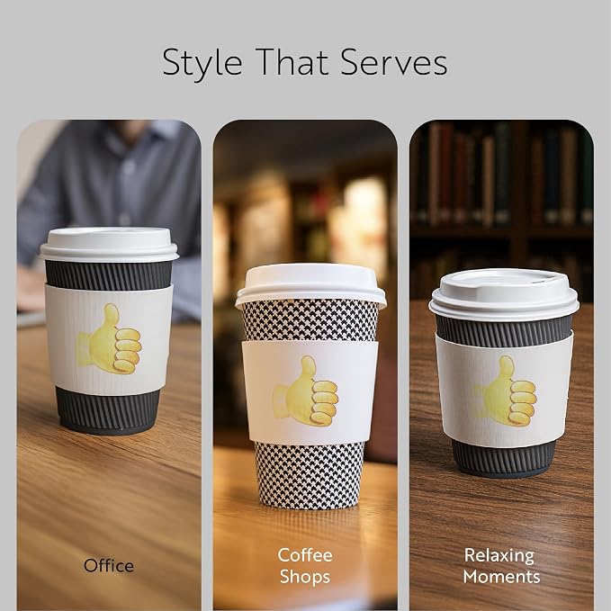 Restaurantware SLEEVES ONLY: Restpresso 5.1 x 2.8 Inch Coffee Cup Sleeves 50 - Image 6
