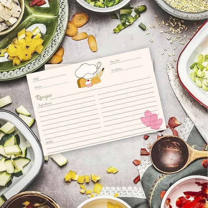 YOJO Recipe Cards, Double Sided Thick Cardstock, Recipe Index Cards - Image 7