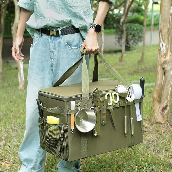 Tactical Camping Storage Bag - 46L Utility Tote Bag Trunk Organizer - Image 2