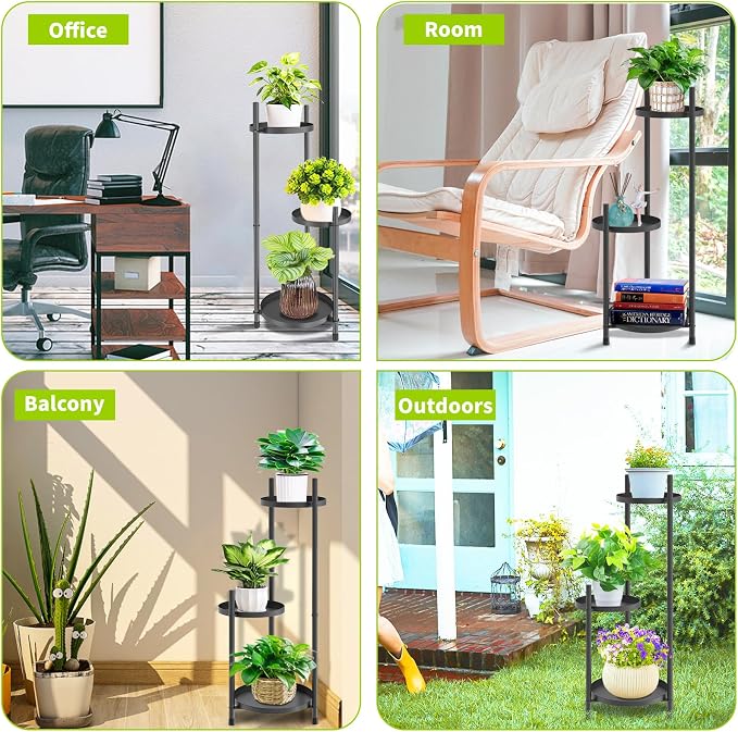 3 Tier Plant Stand Indoor Tall, Flower Pot Stands Outdoor Holders Plant Shelf - Image 6