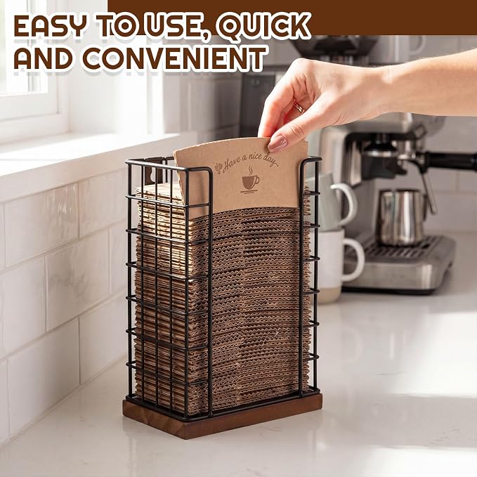 Geelin Coffee Cup Sleeve Holder, Wall Mount or Countertop Cup Sleeve Organizer - Image 5