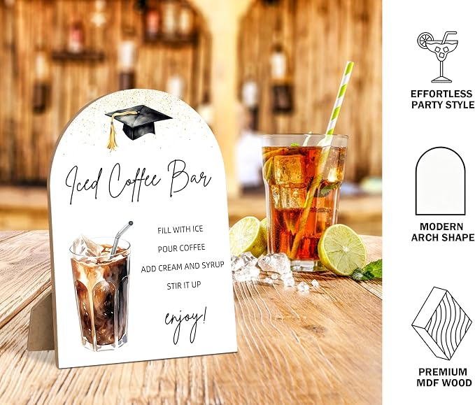 Graduation Iced Coffee Bar Sign - Image 3