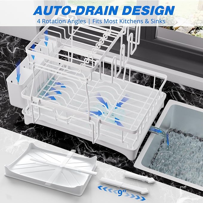 Godboat 2-Tier Dish Drying Rack - Image 3