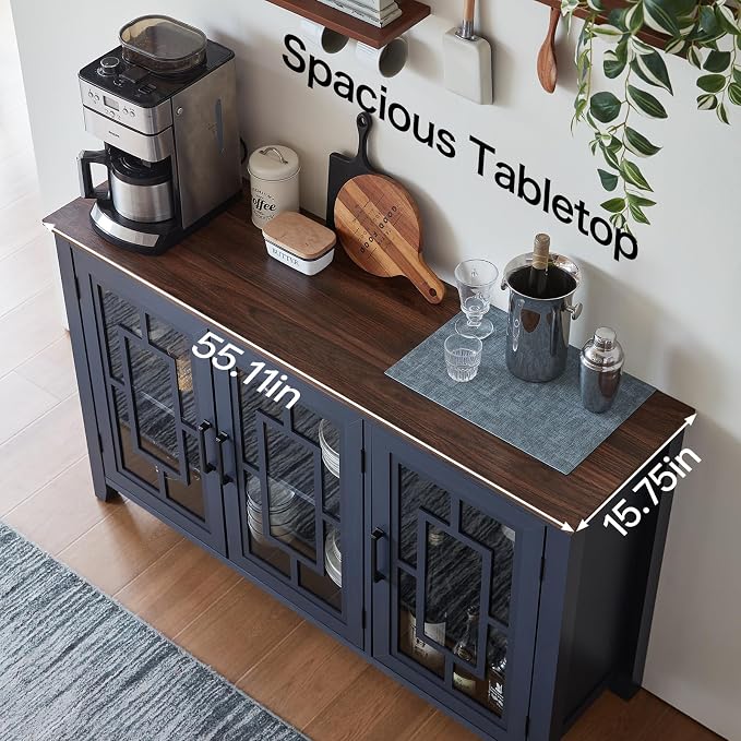 Joaxswe Large Sideboard Buffet Cabinet - Image 4