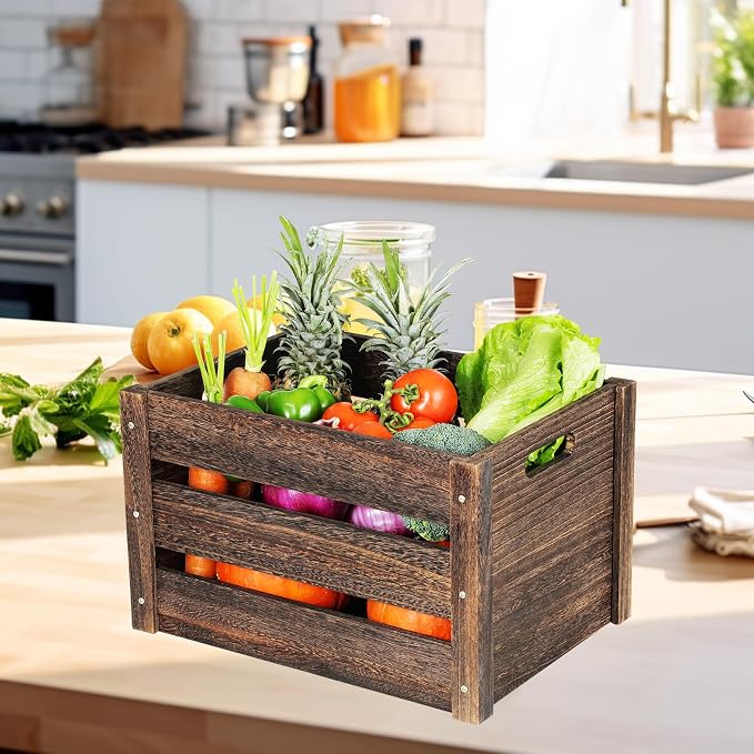 Wooden Crates, Farmhouse Wood Crates - Image 5