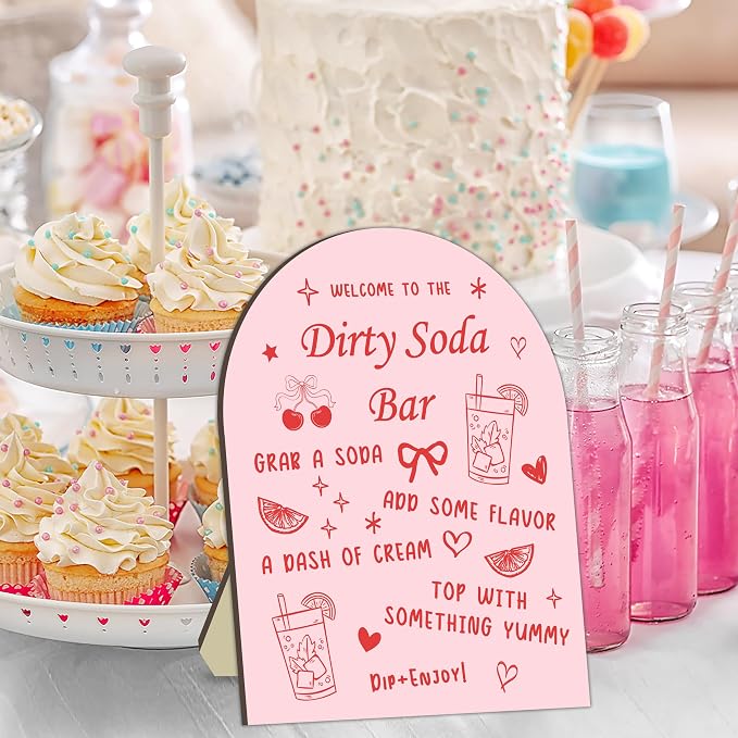 Dirty Soda Bridal Shower Bar Signs, Dirty Soda Bride Shower Welcome Wooden Sign - Image 3