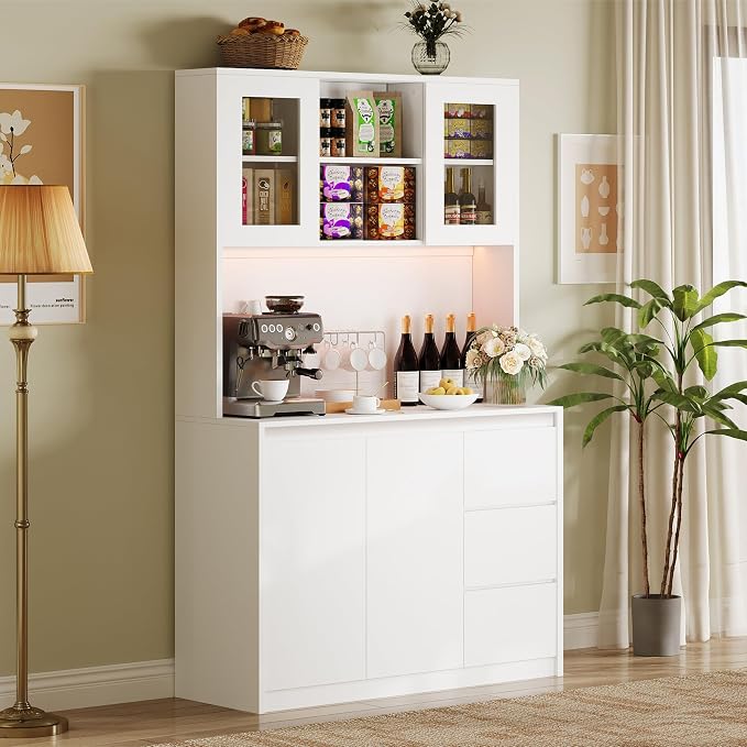 71" Kitchen Pantry Cabinet, Tall Storage Cabinet - Image 3