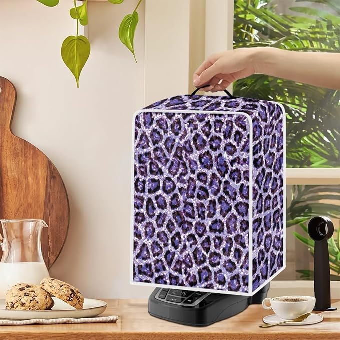 Purple Leopard House Coffee Maker Cover Lightweight Coffee Pot Cover Kitchen - Image 4