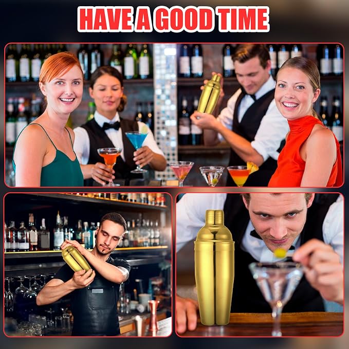 Nitial 6 Pcs Bar Cocktail Shaker Professional Stainless Steel Martini Drink - Image 6