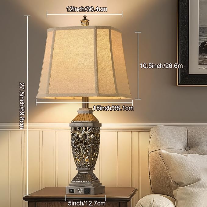 AIDENOEY 27.5“ Farmhouses Table Lamp - Image 6