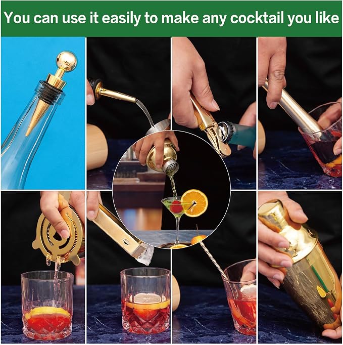 Cocktail Shaker Set Bartender Kit - Image 6