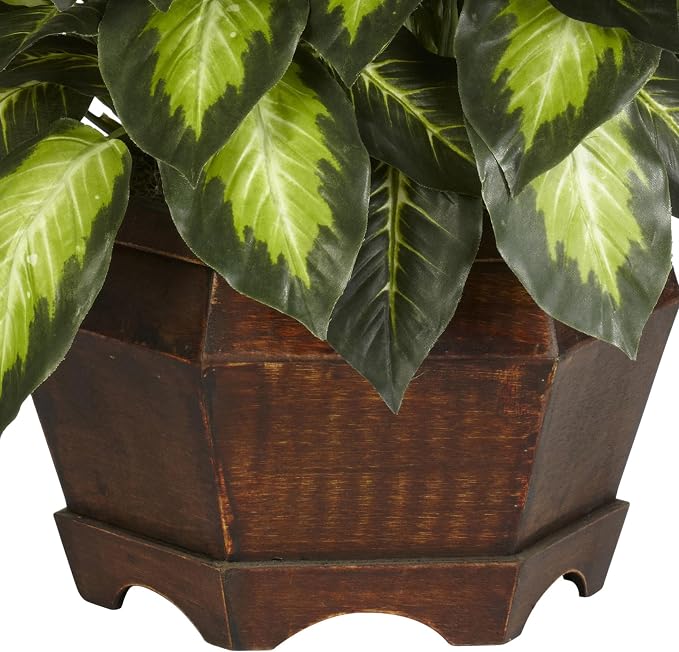 Nearly Natural 24in Artificial Dieffenbachia Silk Plant - Image 6