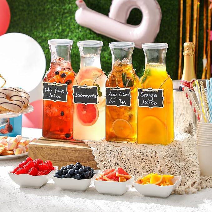 Set of 4 Square Glass Carafe - Image 7