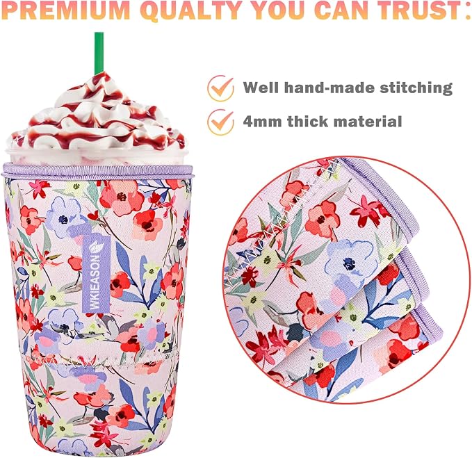Reusable Iced Coffee Cup Insulator Sleeve - Image 6