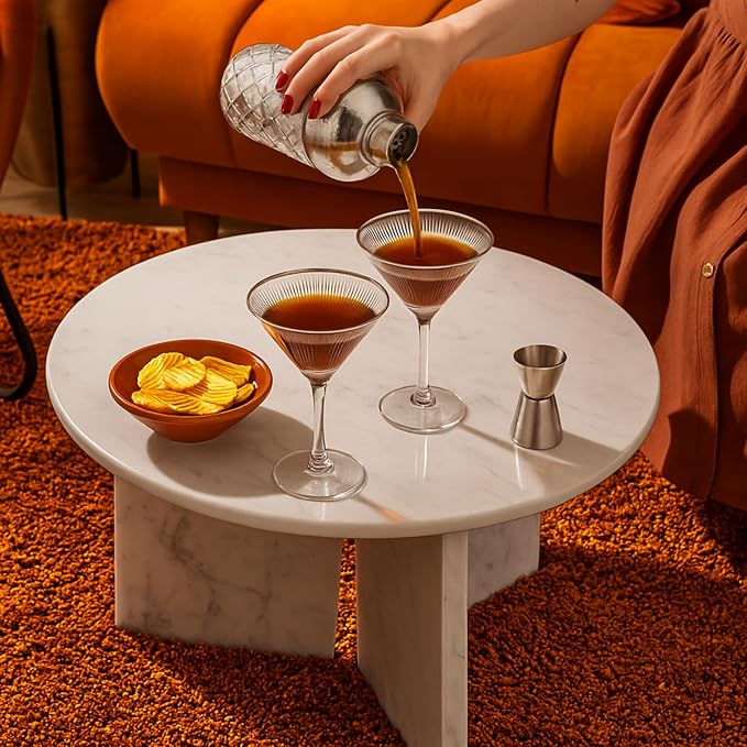 VEMACITY - Silver Luxury Home Mixology Cocktail Shaker Set - Glass Shaker with - Image 5
