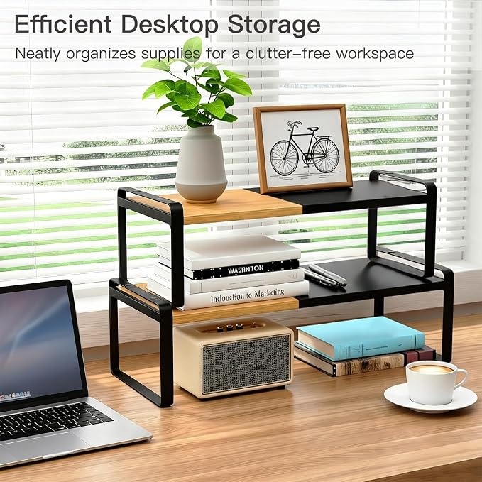 Expandable Cabinet Shelf Organizer & Spice Rack, Stackable Kitchen Counter Shelf - Image 8