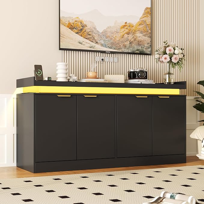 knoworld LED Sideboard Buffet Cabinet - Image 8