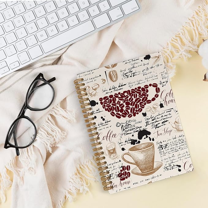 Coffee Spiral Notebook, Coffee Lover Gifts, Coffee Bean Notebook, Coffee Themed - Image 2