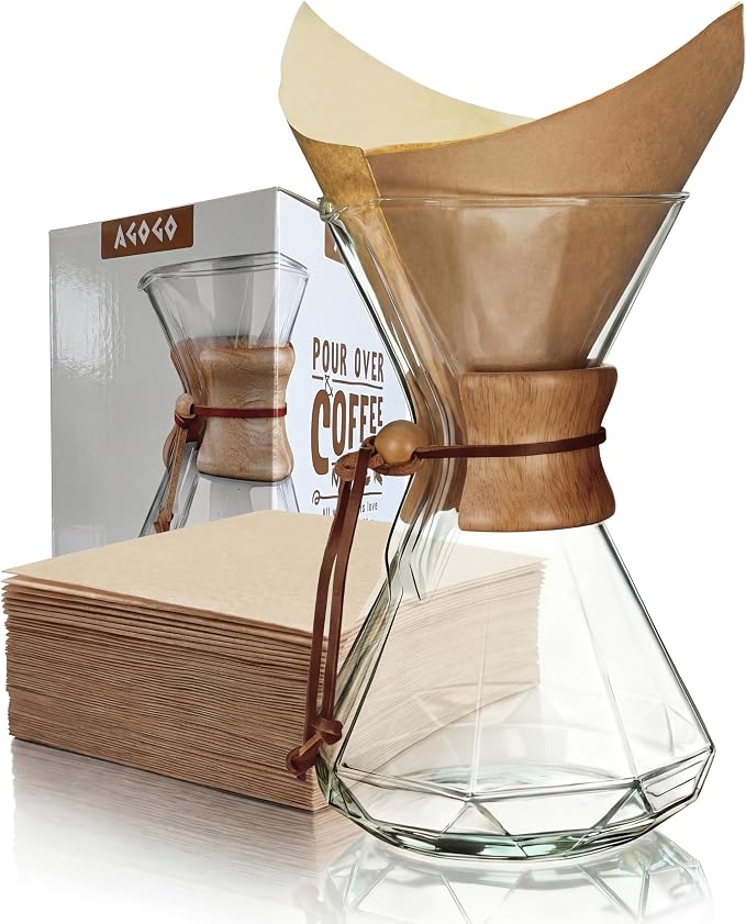 AGOGO Pour Over Coffee Maker Glass by AGOGOOfficial