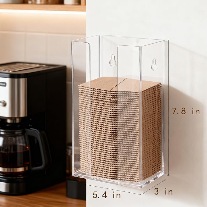 Coffee Cup Sleeve Organizer Rack-Acrylic Coffee Collar Holder Storage - Image 3