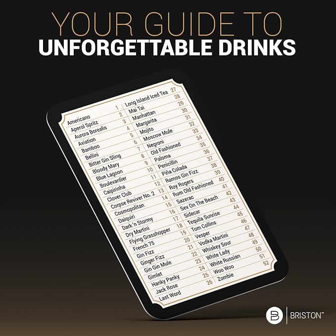 Cocktail Recipe Cards Set – 52 Bartender Drink Recipes - Image 5