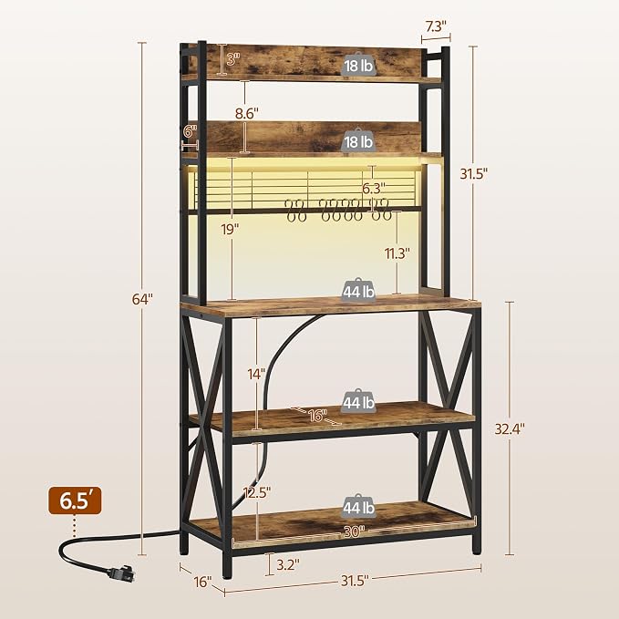 Yaheetech Kitchen Bakers Rack - Image 2