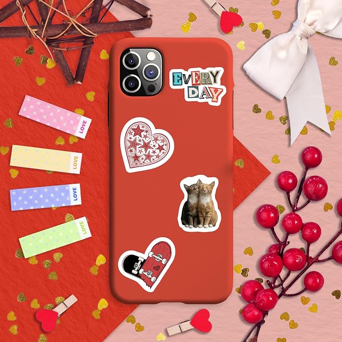 100Pcs Red Aesthetic Stickers - Image 6