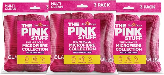 Stardrops The Pink Stuff Miracle Microfibre Cloth Collection – All-Purpose by ThePinkStuff