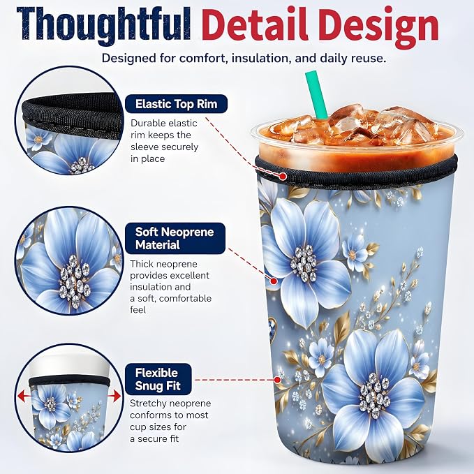 Reusable Neoprene Coffee Sleeve - Image 4