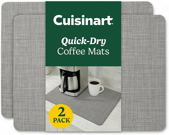 Cuisinart Coffee Mat for Countertop–Quick-Dry Absorbent Coffee Bar Mat for by BestBrands