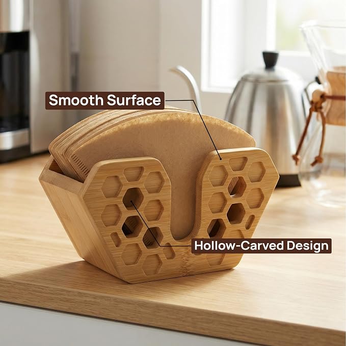 Bamboo Coffee Filter Holder - Image 4